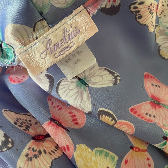 3pc Vintage Amelia’s Butterfly Robe + Slip SET - Picture 11 of 12